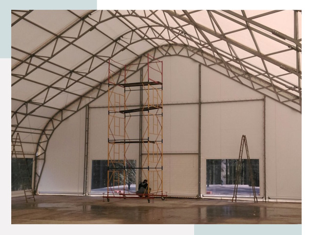 Шатровые ангары в Рубцовске